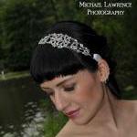Michelle - Large Vintage Style Silver Jeweled..