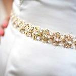 Collette - Glamourous Gold Crystal Jeweled Bridal..