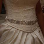 Antoinette - Silver Ab Crystals Rhinestones Bridal..