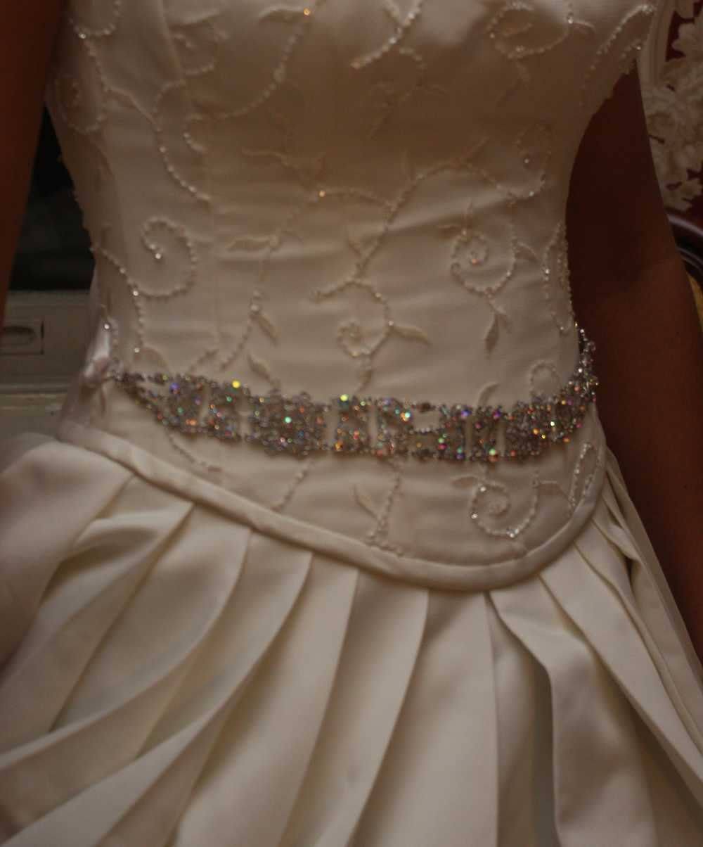 Antoinette - Silver Ab Crystals Rhinestones Bridal Belt With A Vintage Flair