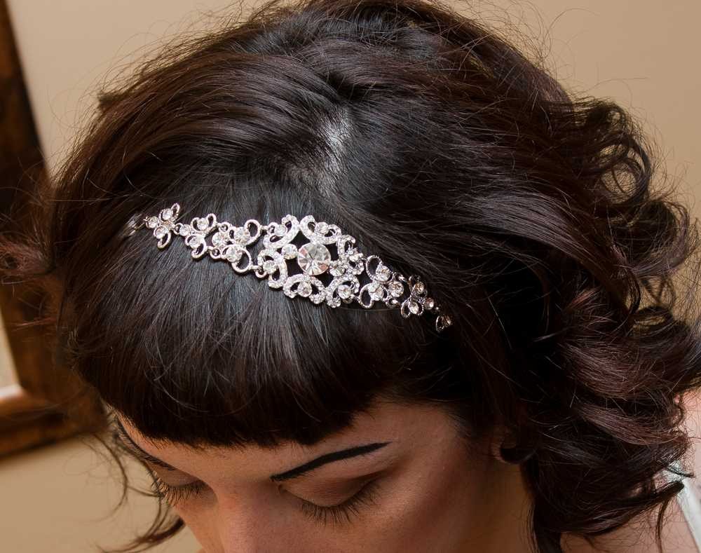 Sophia - Vintage Style Rhinestone Ribbon Headband